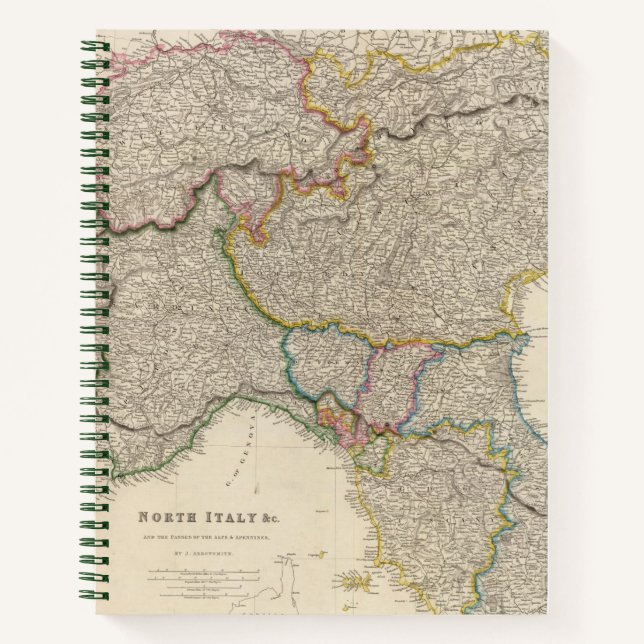 North Italy with Sardinia Notebook (Front)