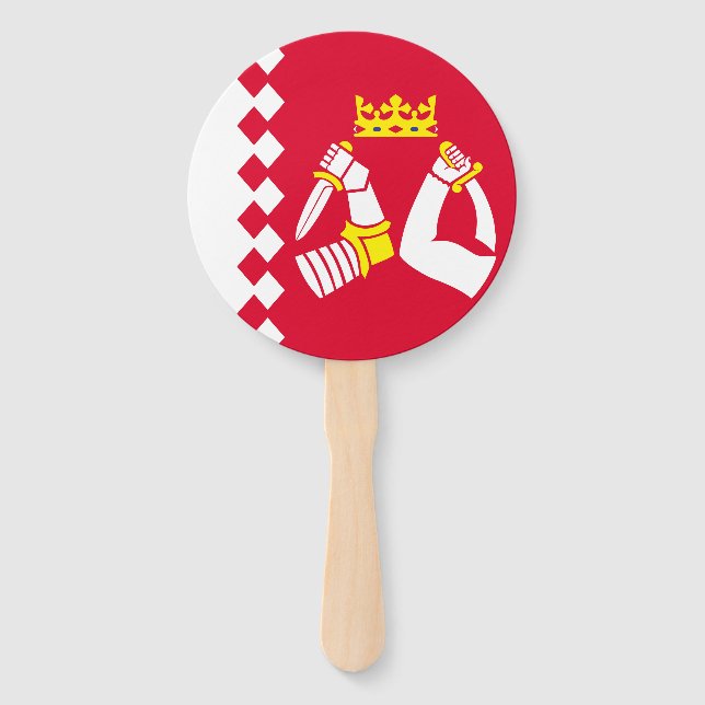 North Karelia Flag Hand Fan (Front)