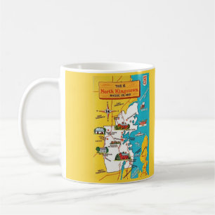 North Kingston Rhode Island Map Mug