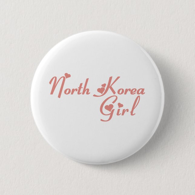North Korea 6 Cm Round Badge (Front)