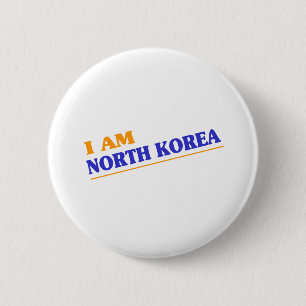 NORTH KOREA 6 CM ROUND BADGE