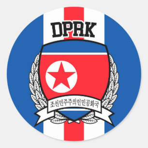 North Korea Classic Round Sticker