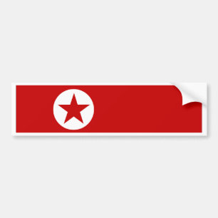 North Korea Flag Bumper Sticker