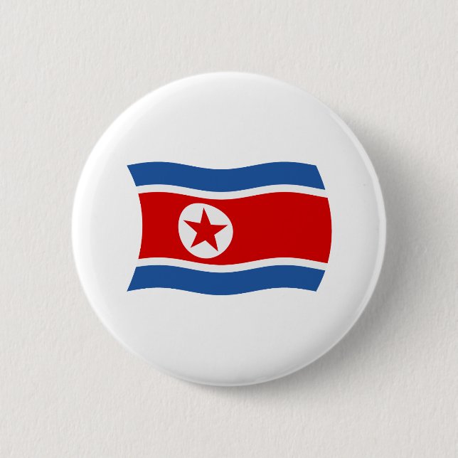North Korea Flag Button (Front)
