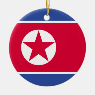 North Korea flag Ceramic Ornament