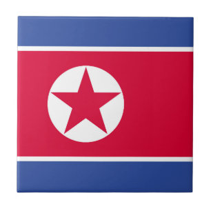 North Korea flag Ceramic Tile