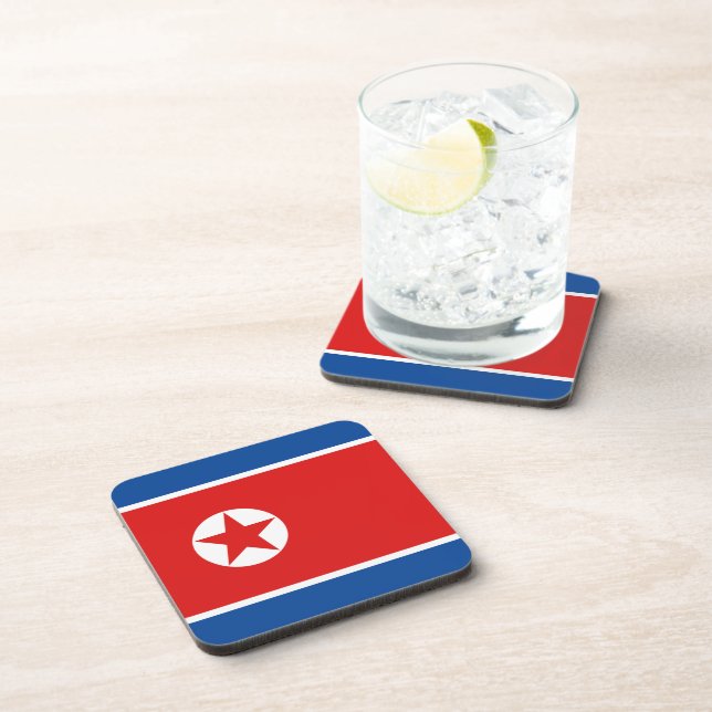 North Korea Flag Coaster (Right Side)