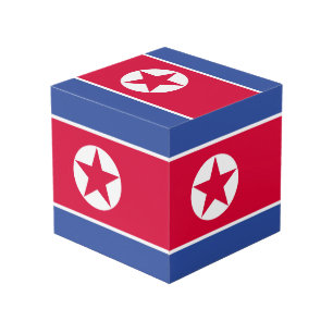 North Korea flag Cube
