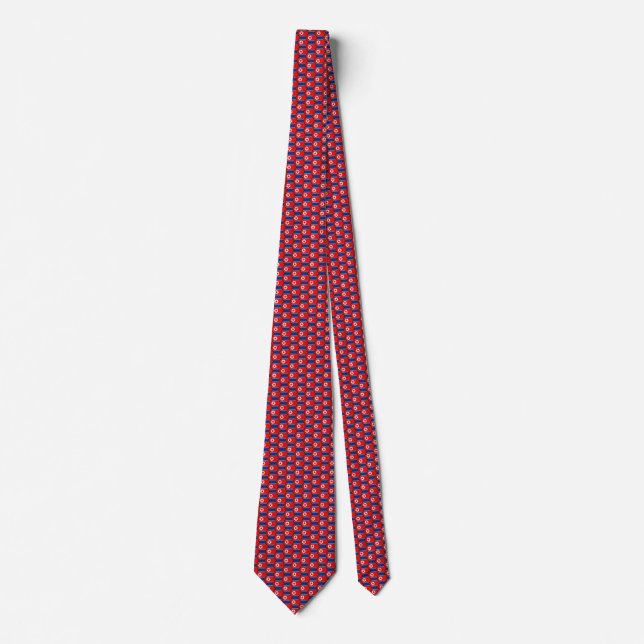 North Korea Flag Honeycomb Tie (Front)