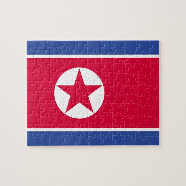 North Korea flag Jigsaw Puzzle (Horizontal)