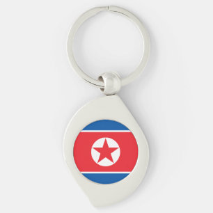 North Korea Flag Key Ring
