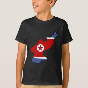 North Korea Flag Map full size T-Shirt