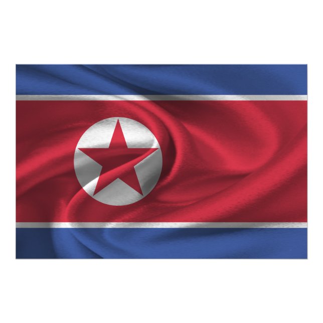 North Korea Flag Photo Print (Front)