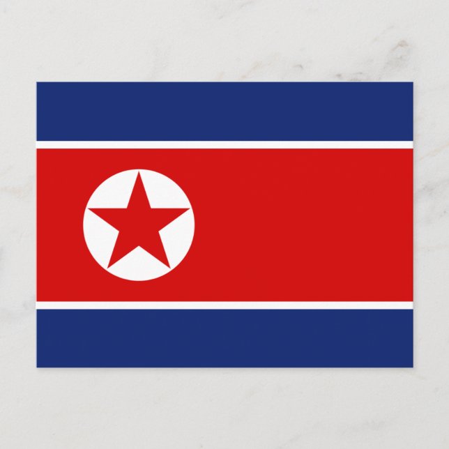 North Korea Flag Postcard (Front)