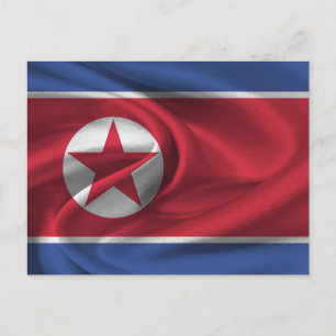 North Korea Flag Postcard