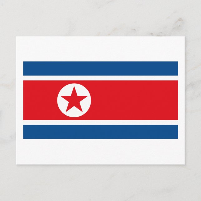 North Korea Flag Postcard (Front)