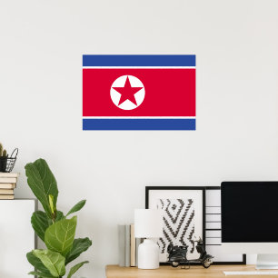 North Korea flag Poster