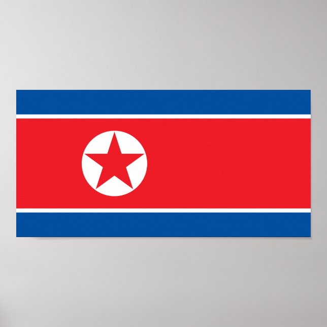 North Korea Flag Poster (Front)