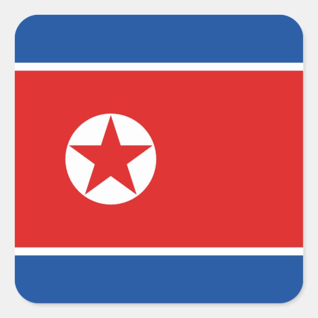 North Korea Flag Sticker (Front)
