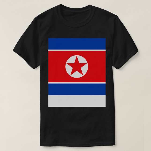 North Korea Flag T-Shirt (Design Front)