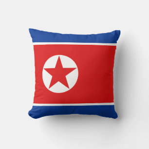 North Korea Flag x Flag Pillow
