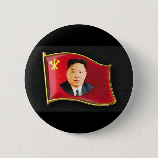 North Korea Kim Button (Front)