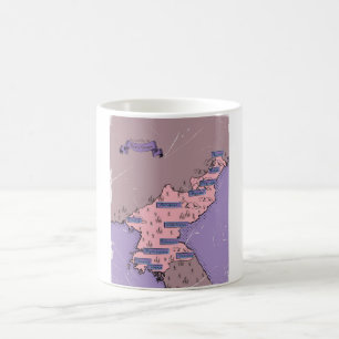 North Korea map Coffee Mug