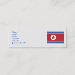 North Korea - Skinny Mini Business Card