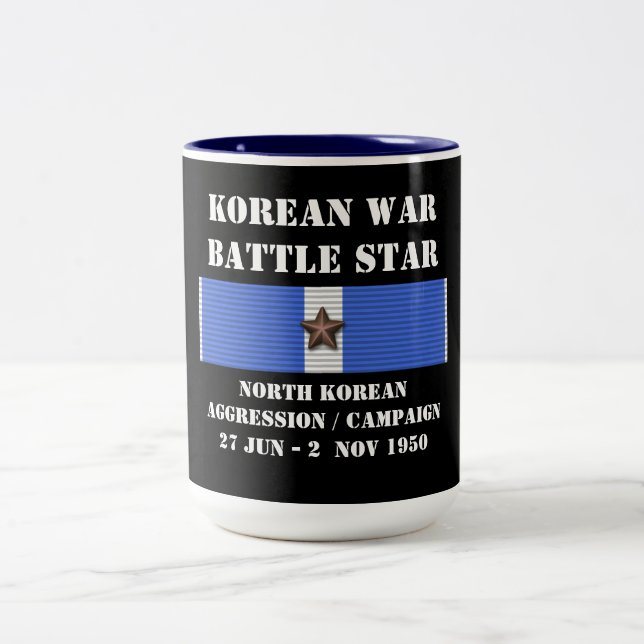 North Korean Aggression Campaign Two-Tone Coffee Mug (Center)