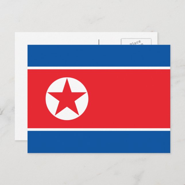 North Korean Flag, Flag of North Korea Postcard (Front/Back)