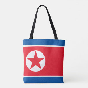 North Korean Flag, Flag of North Korea Tote Bag