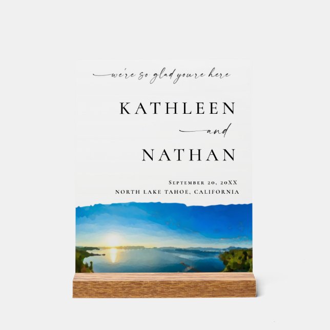 North Lake Tahoe Destination Welcome Acrylic Sign (Front)