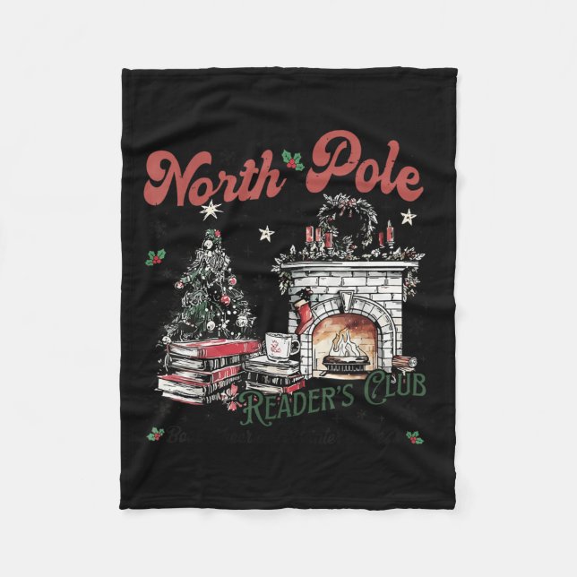 North Le Book Club Book Lover Bookish Bookworm Chr Fleece Blanket (Front)