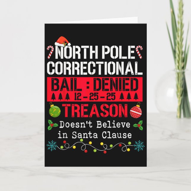 North Le Correctional Treason Doesn't Believe Sant Card (Front)