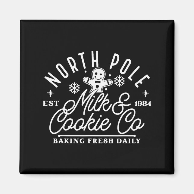 North Le Milk And Cookie Co Funny Baking Christmas Magnet (Front)