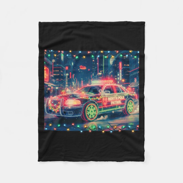 North Le Patrol Christmas Car Tee  Fleece Blanket (Front)