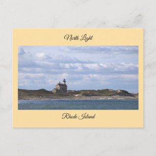 North Light Lighthouse Rhode Island Postcard