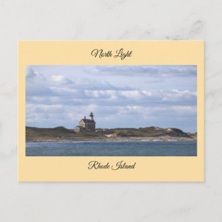 North Light Lighthouse Rhode Island Postcard