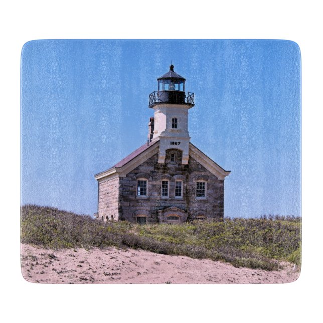 North Lighthouse Block Island RI Cutting Board (Front)