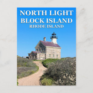 North Lighthouse, Block Island, RI Postcard