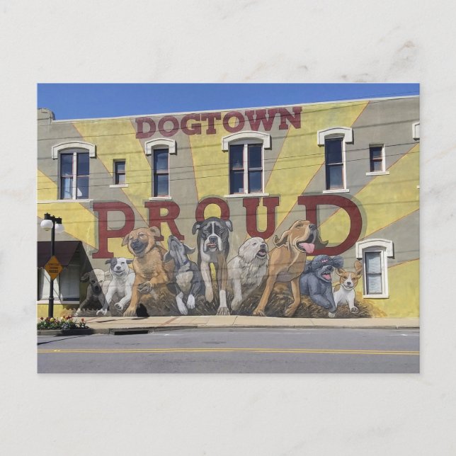 North Little Rock, AR: Dogtown Proud Mural Postcard (Front)