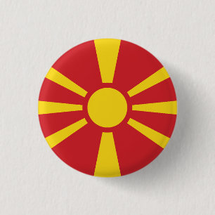 North Macedonia 3 Cm Round Badge