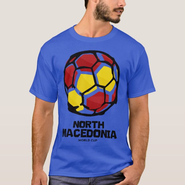 North Macedonia Country Flag T-Shirt (Front)