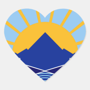 north macedonia emblem heart sticker