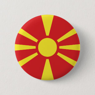 North Macedonia Flag 6 Cm Round Badge