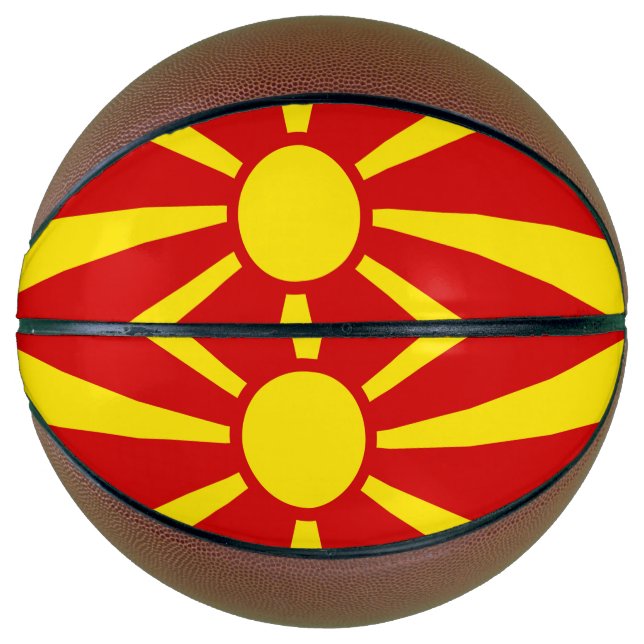 North Macedonia Flag Basketball (Front)