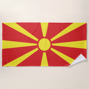 North Macedonia Flag Beach Towel