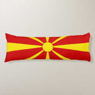 North Macedonia flag Body Cushion