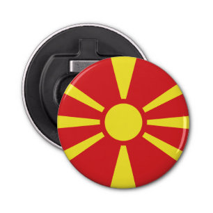 North Macedonia Flag Bottle Opener