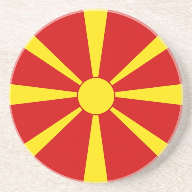 North Macedonia flag Coaster (Front)